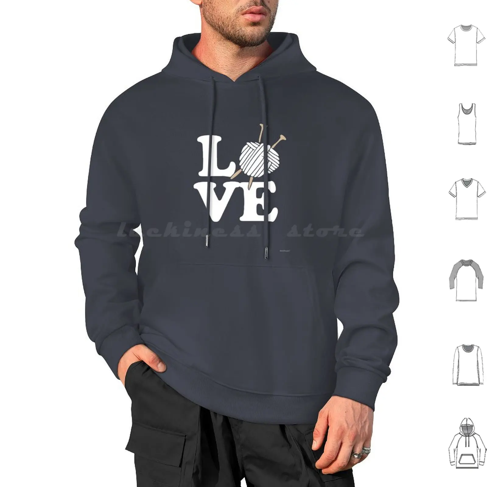 Love To Knit Hoodie cotton Long Sleeve Love To Knit Love Knit Knitting Knitter Yarn Yarns Crochet Crochets Crocheting