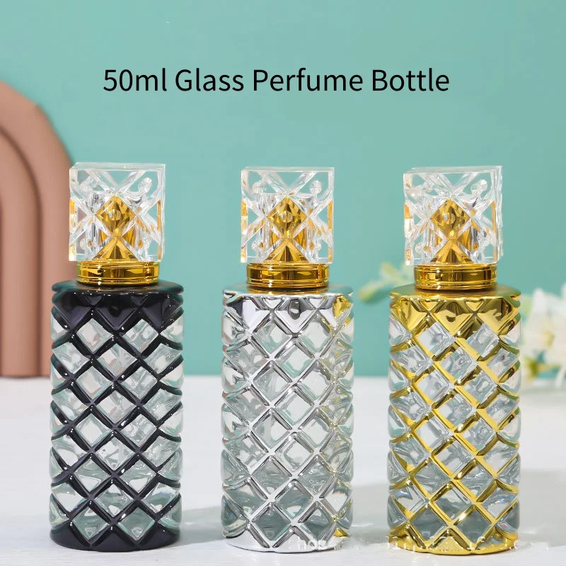 

8pcs 50ml High-end Empty Thicker Glass Spray Bottle Perfume Bottles Replacement Bottles Cosmetic Container Portable