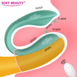 Wireless Remote Control Vibrator for Women Clitoris Stimulator U Shape Dildo G-Spot Clit Masturbator Sex Toys For Women Couples