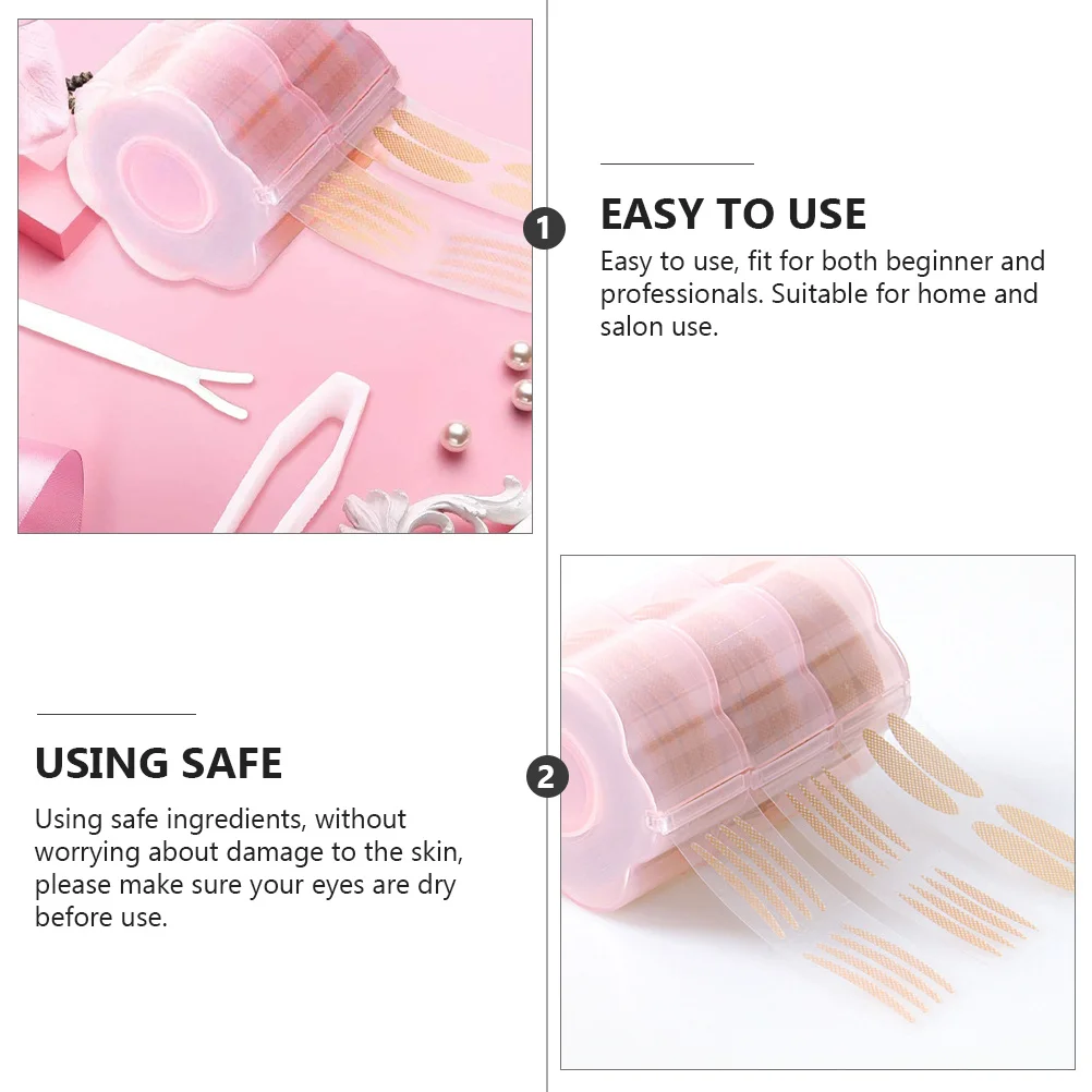 1Set Traceless Double Eyelid Tape Pink Eyelid Sticker Easy Apply Natural Look Comfortable Fit Makeup Tools Female Eye Beauty