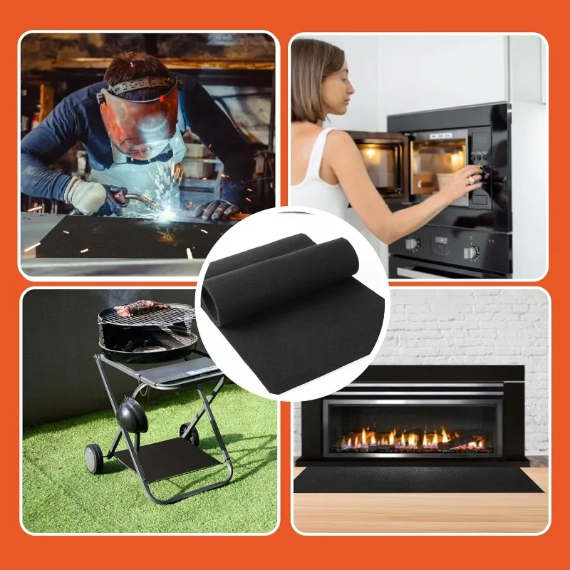 2 مللي متر/5 مللي متر ألياف الكربون قبل المؤكسد لحام بطانية مقاومة للحريق حصيرة مقاومة للحرارة لهب النسيج الكربون ورأى لحام #5