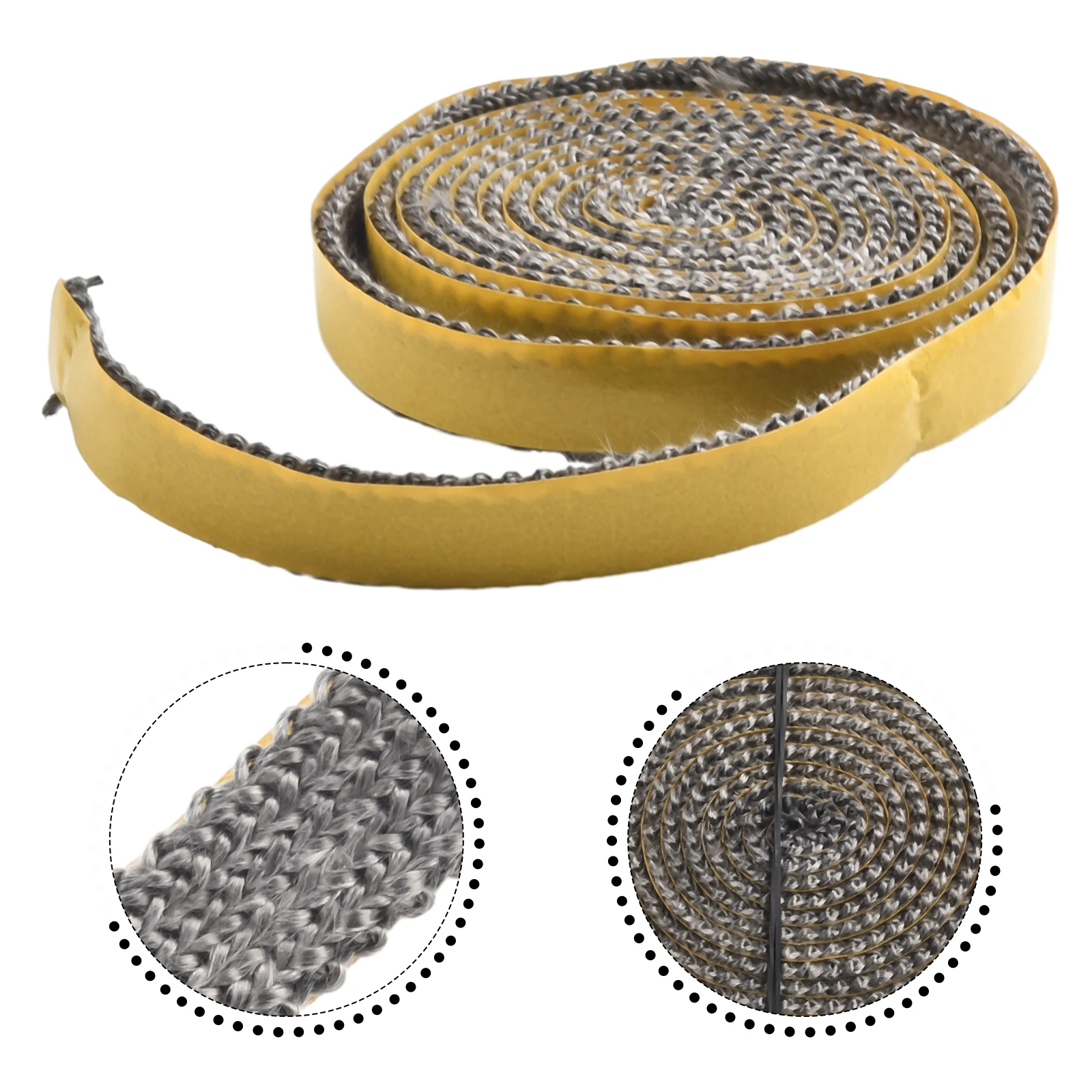 Fiberglass Stove Rope for Kiln Oven and Stove Glass Seal Applications 10mm Width and 2mm Thickness Heat Resistant