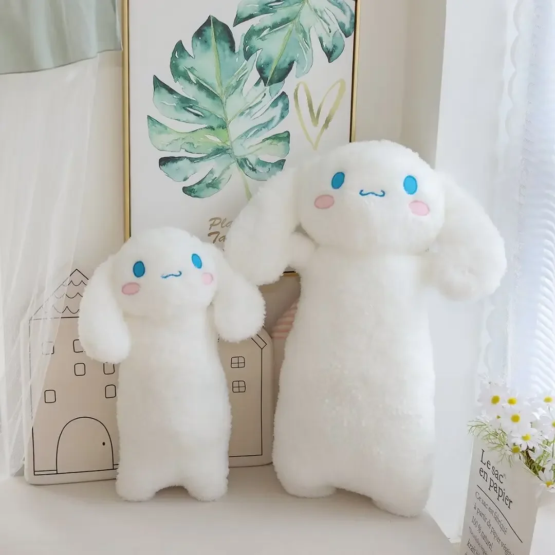 Sanrio Cinnamoroll นุ่ม Plushies น่ารักตุ๊กตาอะนิเมะสุนัขสีขาว Fluffy Plush ของเล่นการ์ตูนหมอนยาวโซฟาเตียงของขวัญตกแต่งบ้าน