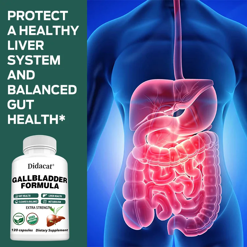 Premium Liver Support Supplement, Cleansing, Gut Health Support, with Choline, Ox Bile, Conjugated Bile Acids, Stone Root