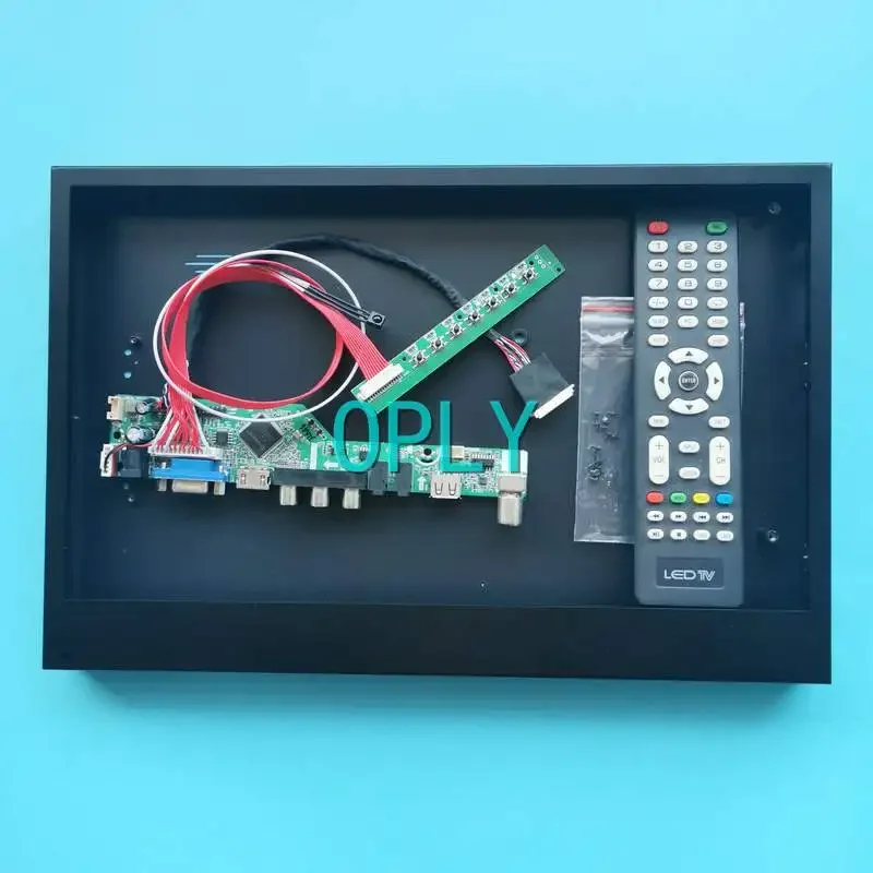 Analog TV Controller Board+Metal Case Fit LTN140KT01 N140FGE N140O6 HDMI-Compatible VGA USB RF 1600*900 14