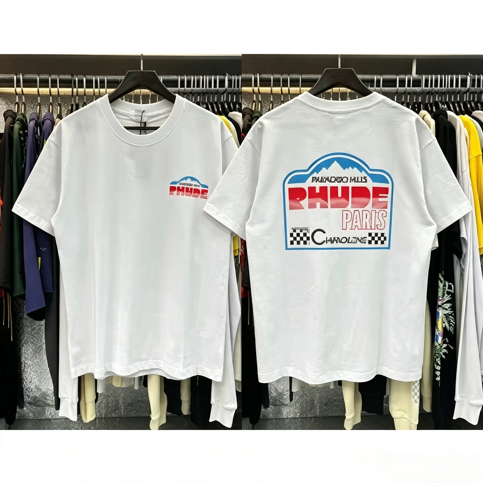 Vintage Rally Racing Letter Graphic Print Cotton Short Sleeve T-shirt Men Casual Loose High Quality Streetwear Daily Tops