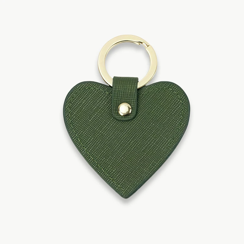 Heart-shaped Leather Keychain Custom LOGO Name Laser Engrave Text Personalized Key Chain Bag Pendant for Car Door Company Gift - view 4