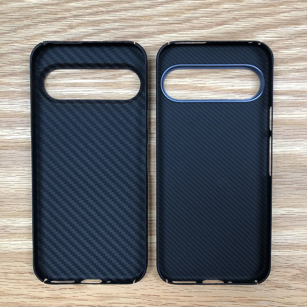 Phone black case for Google Pixel 9 Pro p9p 9p & Pixel 9 p9 9 Kevlar Aramid Carbon Fiber 1500D 600D Geometric lightweight Matte