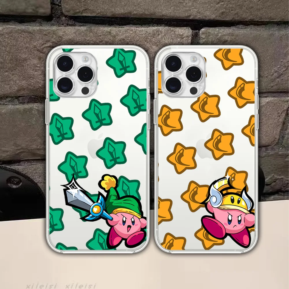 Cute Game K-KIRBYS For Samsung Galaxy S23 S22 Ultra Plus Note 20 Ultra10 Plus A71 70 A52 Transparent Phone Case