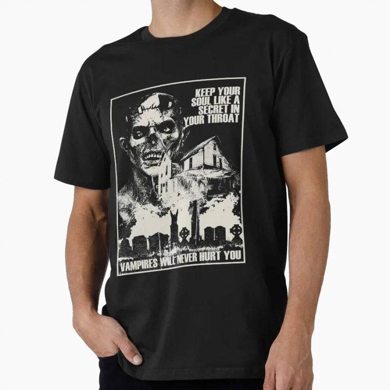 

1225 Vintage horror monster movie Scary haloween Gift t shirt Retro Graphic clothes All size tops