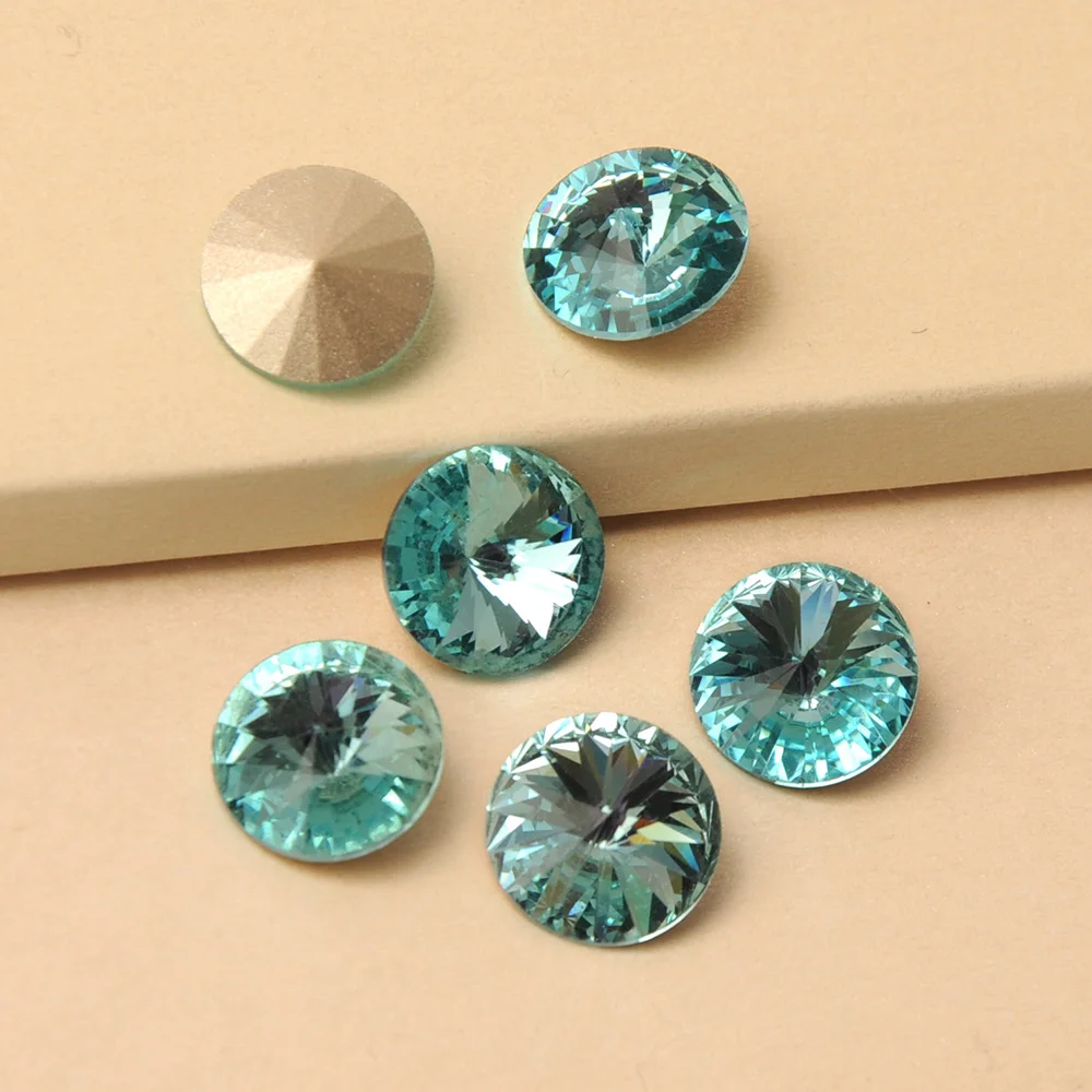 CTPA3bI 1122 Rivoli Brillantschliff K9 Kristall-Strasssteine Glitzer Spitzboden Strass in verschiedenen Farben für Schmuck, Kleider und Bastelarbeiten – Detail 4