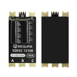 SEQURE 12100 Brushless Electric Speed Controller Onboard RGB LED Color Light Settings 5-12S ESC Suitable for RC Car Airplane