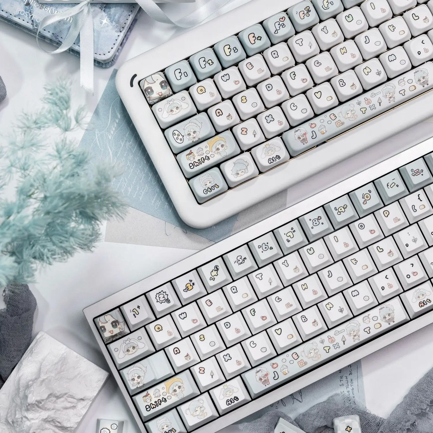 Jett Keycap لطيف Keycap MOA الملف الشخصي التخصيص هدية PBT Keycaps 131 مفاتيح صبغ الفرعية لوحة المفاتيح الميكانيكية Keycap MX التبديل