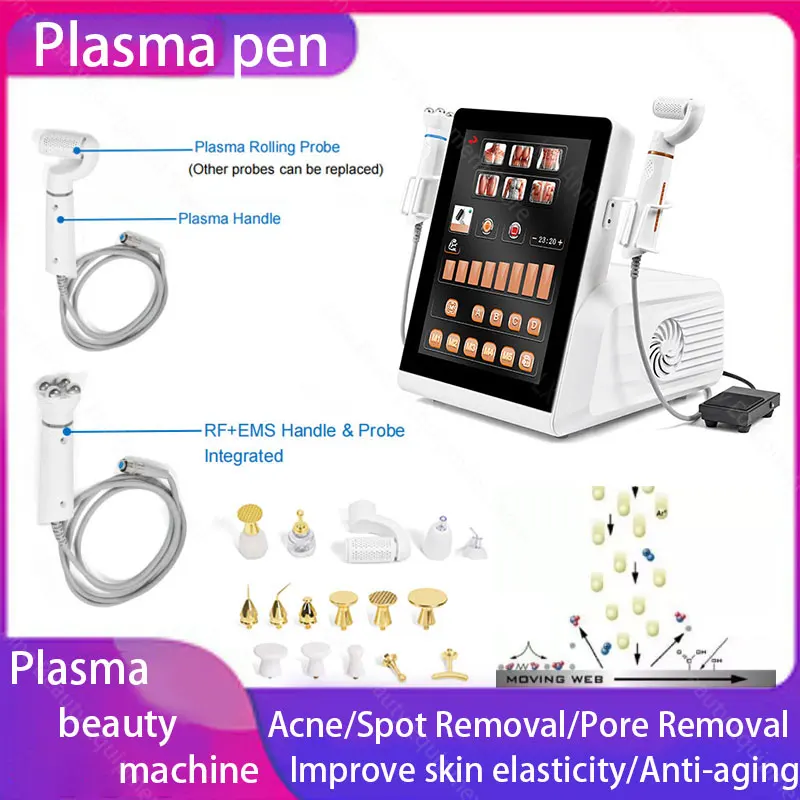 Newly upgraded high-energy 2-in-1 RF facial lifting wrinkle resistance eyelid improvement and skin regeneration plasma machine