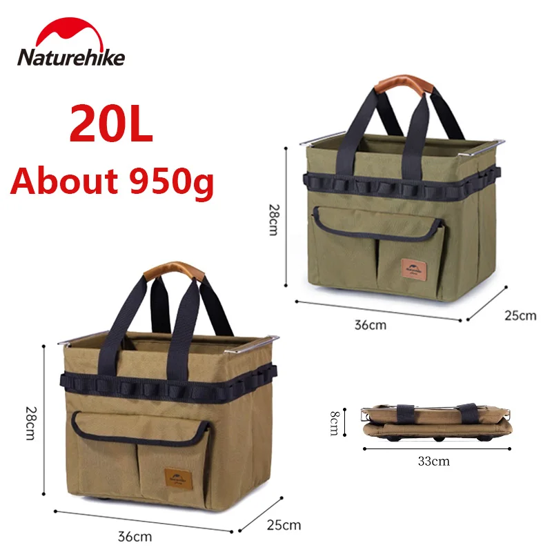 

Naturehike 20L Folding Storage Basket Outdoor Camping High-Capacity Oxford Cloth Multiple Pockets Sundries Bag Storage Box