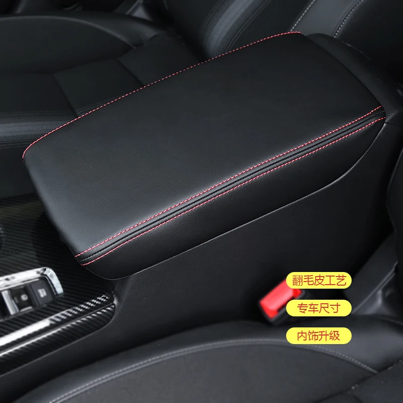 For Honda 2023 Civic 11th Gen Civic Car Armrest  Mat Center Storage Box Pad Protector Leather Cover Decoration Accessories