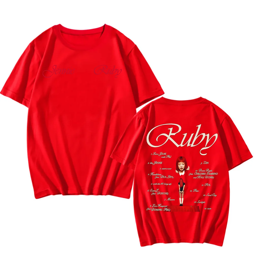 Jennie Ruby Album Printing T-Shirt Jennie Pretty Girl Mantra T
