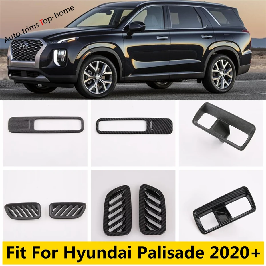 

Head Light Lamp Window Lift Button Hand Brake EPB Air Conditioning Outlet AC Vent Cover Trim For Hyundai Palisade 2020 - 2023