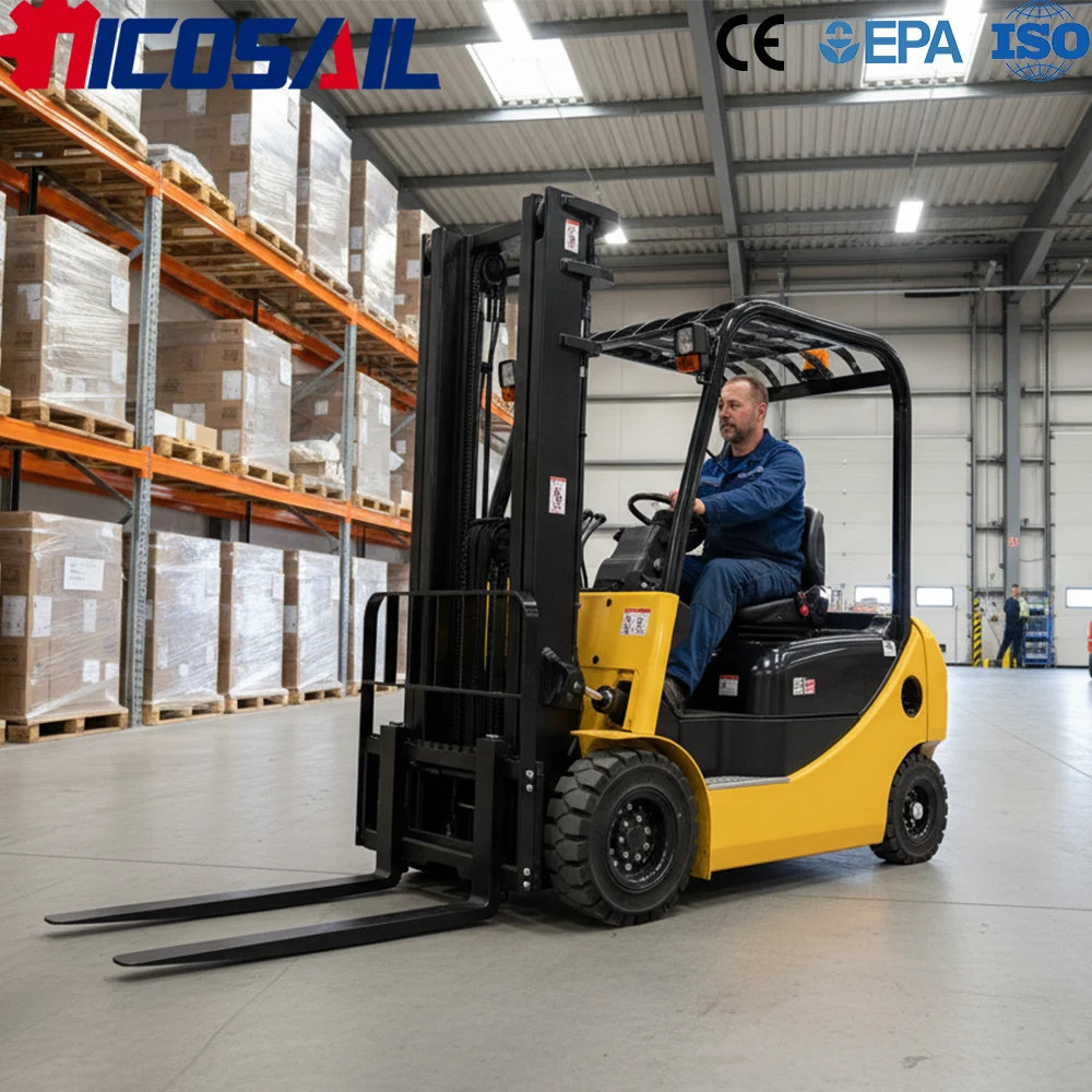 Electric Forklift CE Approved Mini Forklift Truck Battery Powered Compact Loader for European Market
