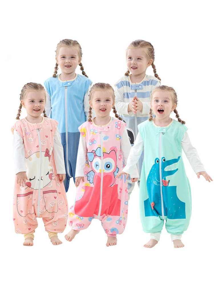 

2025 Classic Warm Children's Sleeping Bag Baby Split Leg Sleeping Bag Children's Anti Kick Air Conditioning Baby Bag