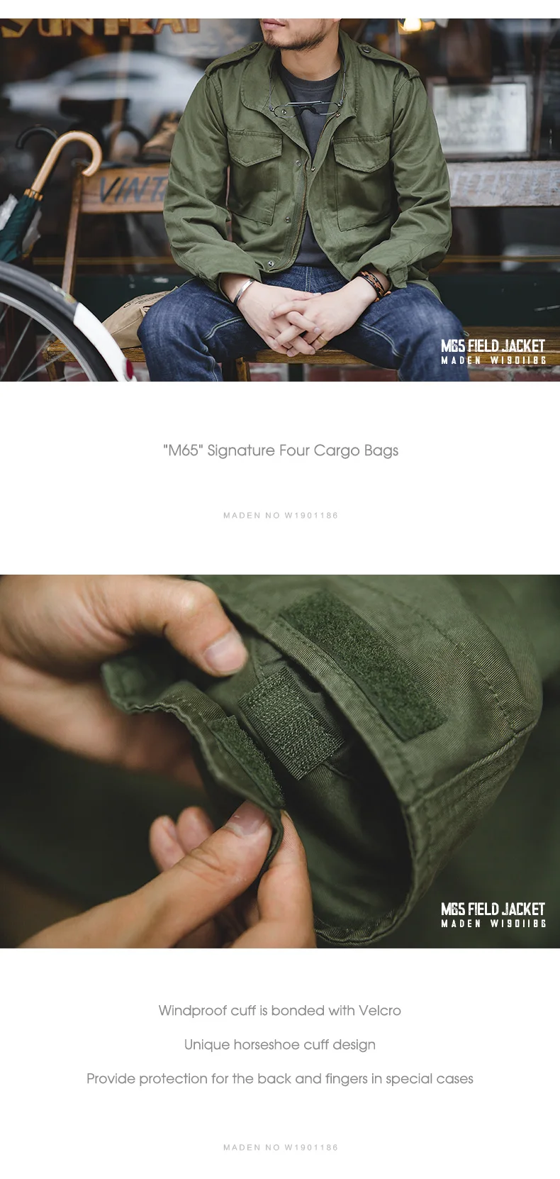 Maden Military M65 Field Jackets For Men's Green Vintage Army Jacket Casual Windbreaker Solid Lapel Collar with Pockets Overcoat 21 Se6eb7dd095e44b7aa8766809ea4bfcf8U