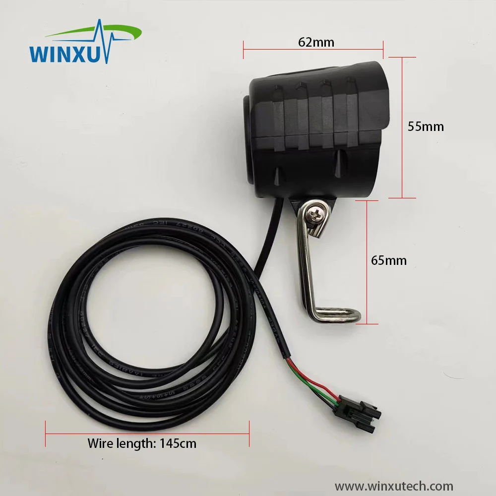 Electric Scooter Headlight Horn 12W High Bright 4 LED 2-in-1 36V to 72V Universal Front Light for Electric Folding Bicycle Ebike