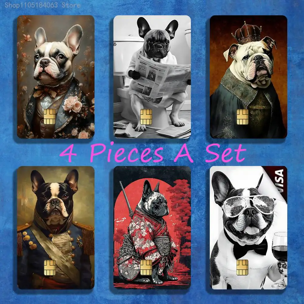 

Bulldog Dog Anmie PVC Stickers Film Skin Cover for JCB Bus Metro Debit Bank Card