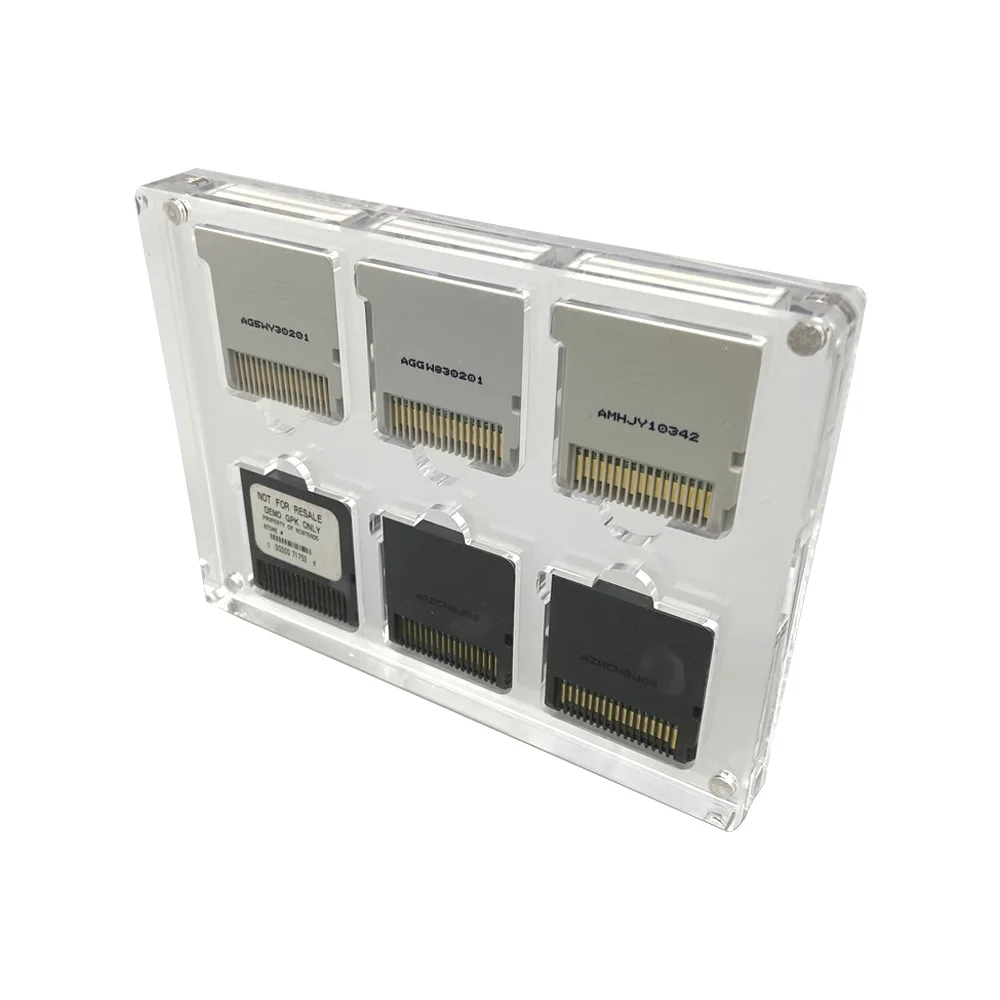 1/6 شبكة عالية الجودة بطاقة الألعاب غطاء مغناطيسي المحمولة التخزين المنظم حافظة شفافة لملحقات ألعاب نينتندو 3DS