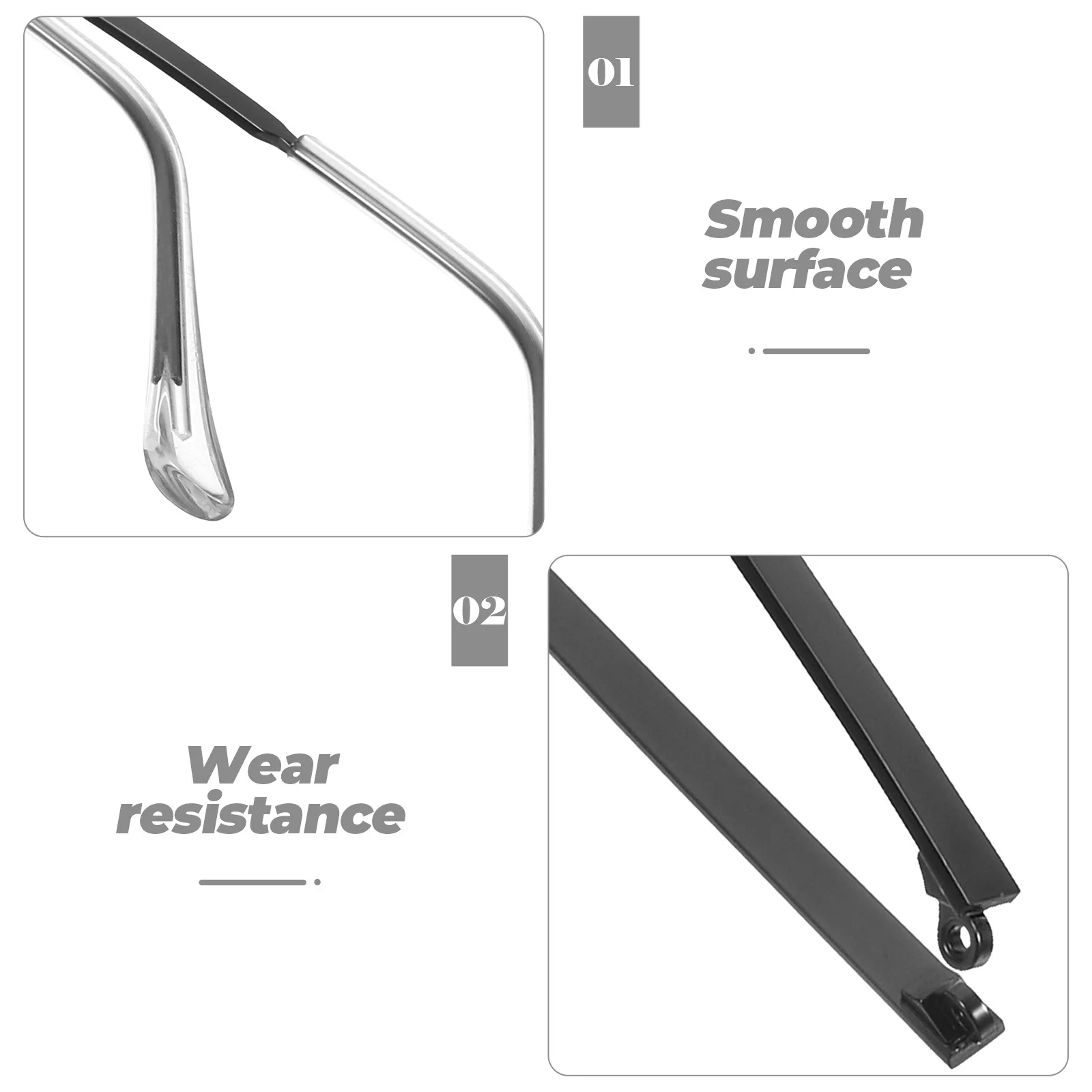 

1Pair Universal Glasses Arm Replacement Sturdy Metal Legs for Eyeglasses Sunglasses Repair Kit Lightweight Pressure-Free Comfort