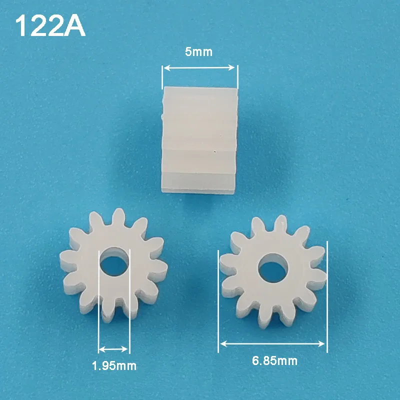 122A Modulus 0.5 12 Teeth 2mm Shaft Tight Pom Plastic Pinion Gear Toy Model Gear (10pcs/lot)