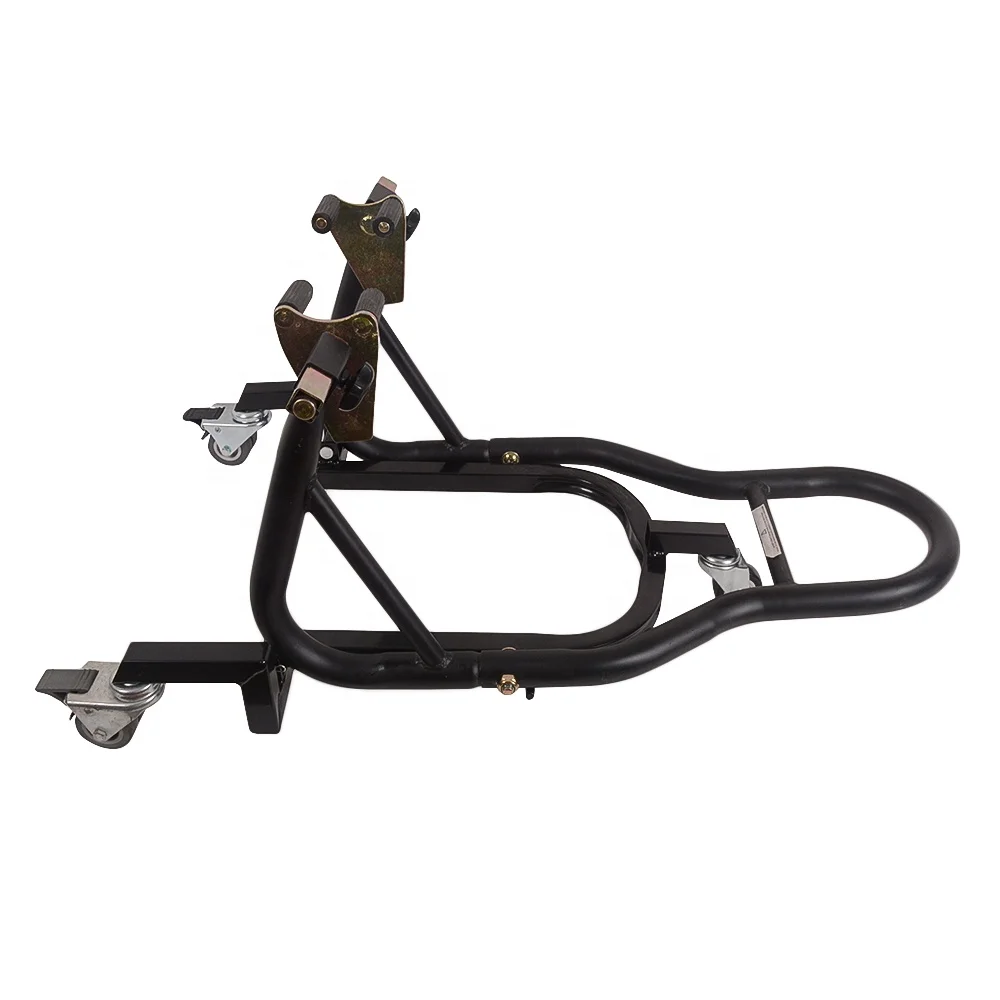 Togetoo Black Motorcycle Front Stand for Front Wheel Replacement Compatible with Ramps & Stands