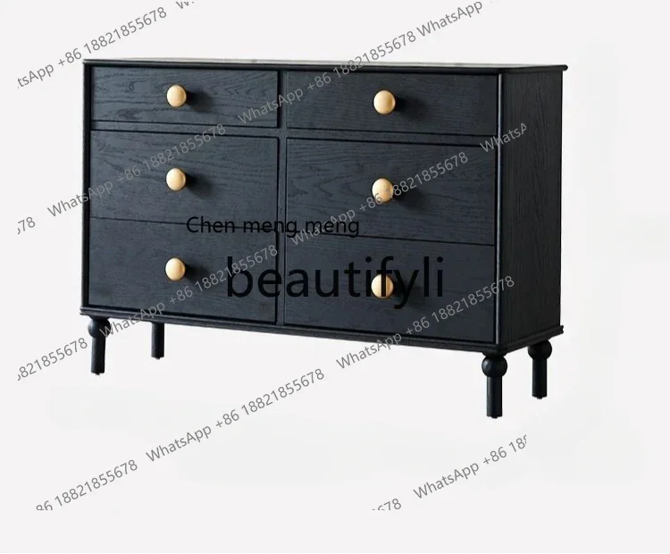 

N178 G French medieval drawer cabinet liht retro all solid wood chest cabinet bedroom livin room storae cabinet