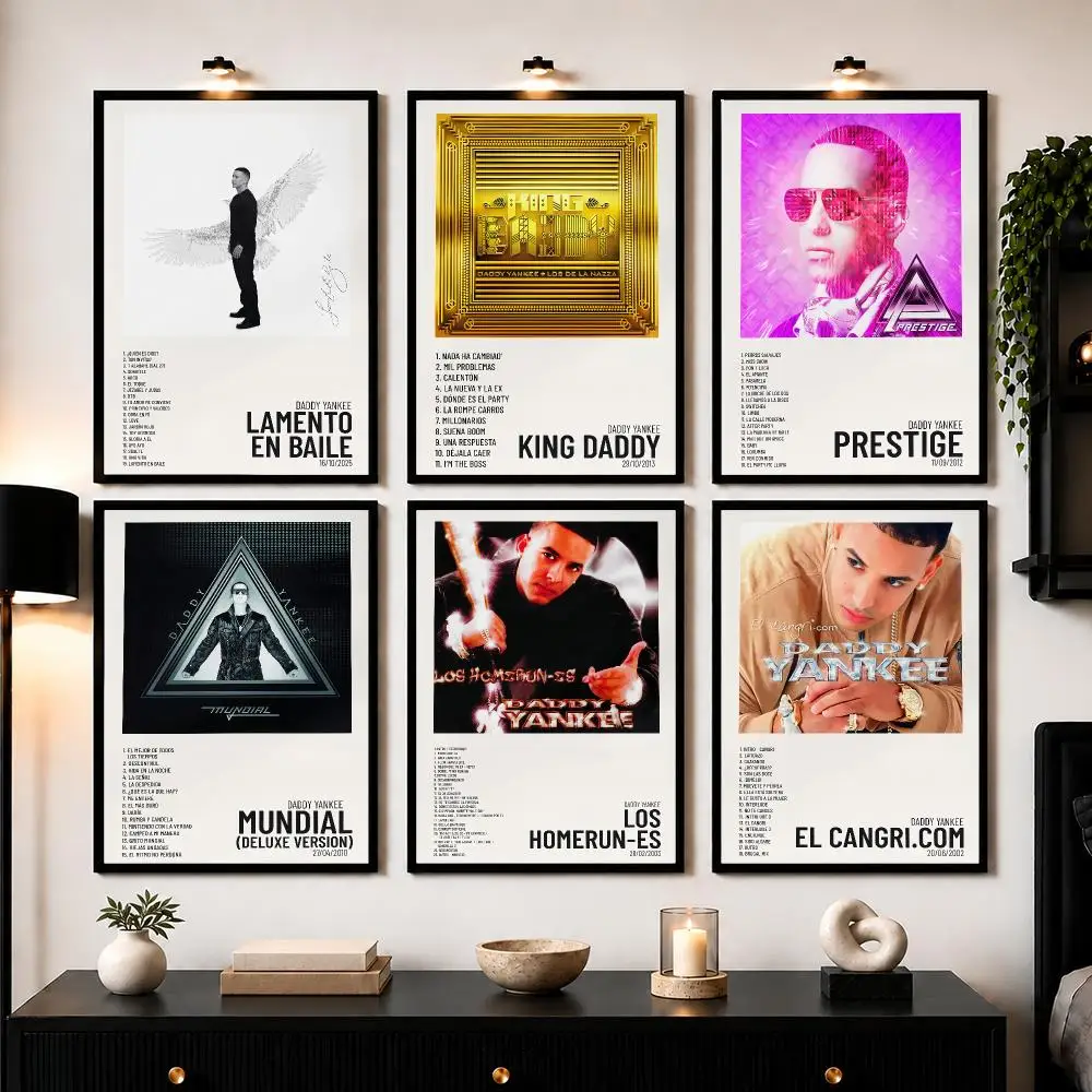 Rapper D-Daddy Y-Yankee Poster Wall Art Sticker For Living Room Bedroom Bar Home Decor Mural Painting Decoration