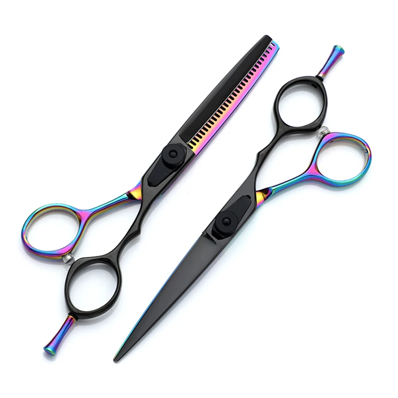Hair Scissors Professional 5.5'' 6"  Scissors for Hairdresser Black Hair Cutting Scissors Thinning Shears Salon