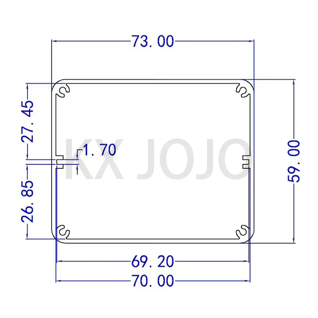 Aluminiowa obudowa 73*59*120mm zintegrowana obudowa ze stopu elementów elektronicznych wykonanych z PCB DIY Instrument pudełko projektowe