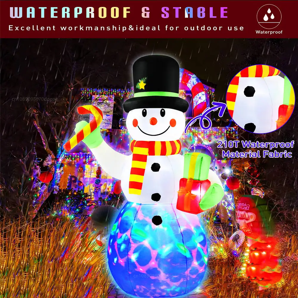 عيد الميلاد نفخ ثلج قصب الحلوى هدية صندوق ثلج المدمج في الملونة تدوير مصباح ليد عطلة حديقة فناء الحديقة هدايا الحفلات