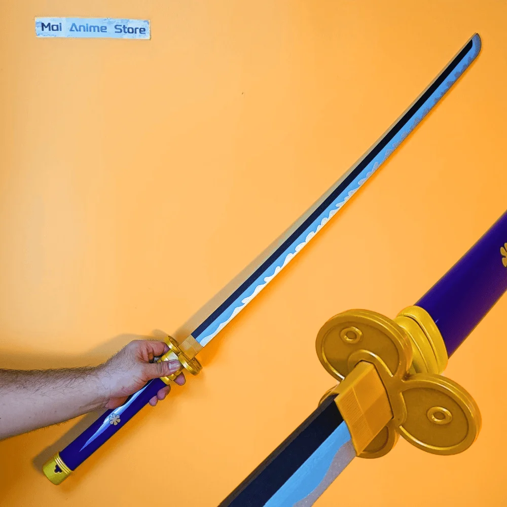 40 بوصة رورونوا زورو كاتانا أنيمي السيف تأثيري الدعامة بليد زورو ريال يابانيسا كاتانا الأصلي الساموراي صابر النينجا سكين لعبة هدية