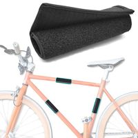 3PCS/Set Black Bike Frame Protective Cover Polyester Scratch Resistant Cycle Protective Pad Stable High Viscosity