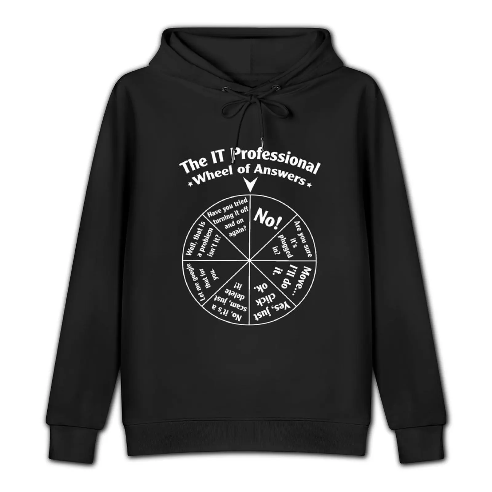 The IT Professional Wheel of Answers. Pullover Hoodie men's clothes autumn clothes oversized hoodie