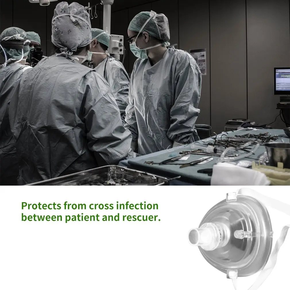 CPR Face Protect Mask With One-way Valve For First Aid Rescuers Training Teaching Kit Professional Breathing Mask Medical Tool