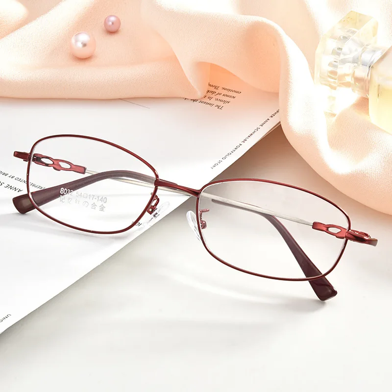 TGCYEYO Fashion Women Glasses Frame Memory Alloy Eyeglasses Full Rim Frames Vintage Lady Glasses Optical Spectacle Frame 8032