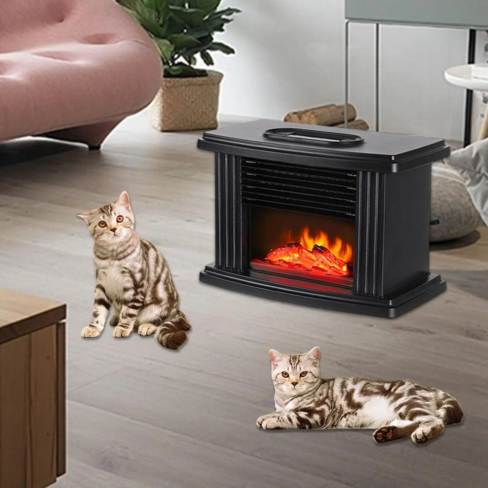 

Compact Electric Fireplace Portable 1000W with 3D Flame Effect Flame Fire Effect