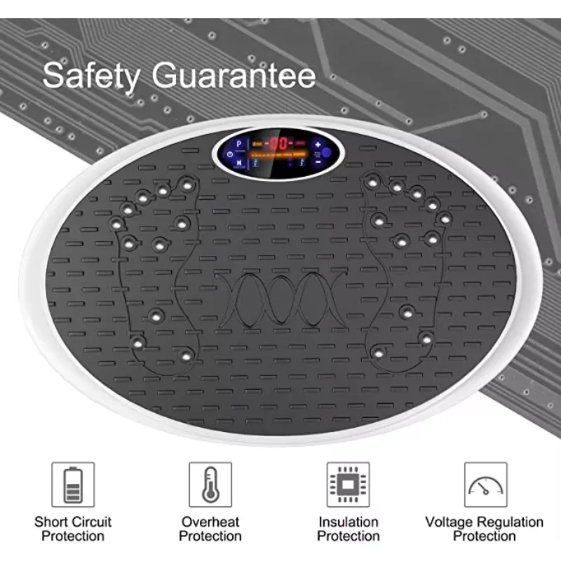 آلة تمرين لوحة الاهتزاز، تدليك الجسم بالكامل بالاهتزاز، للتدريب المنزلي والتشكيل مع أشرطة المقاومة #4