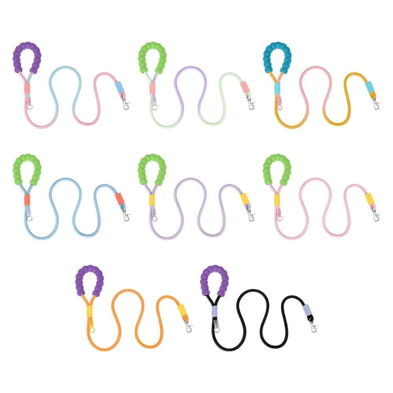 

Racing Nylon Dog Leash Gradient Color with Poop Bag Comfortable Durable Anti Slip Walking Lead P Leash Sponge Hand Friendly