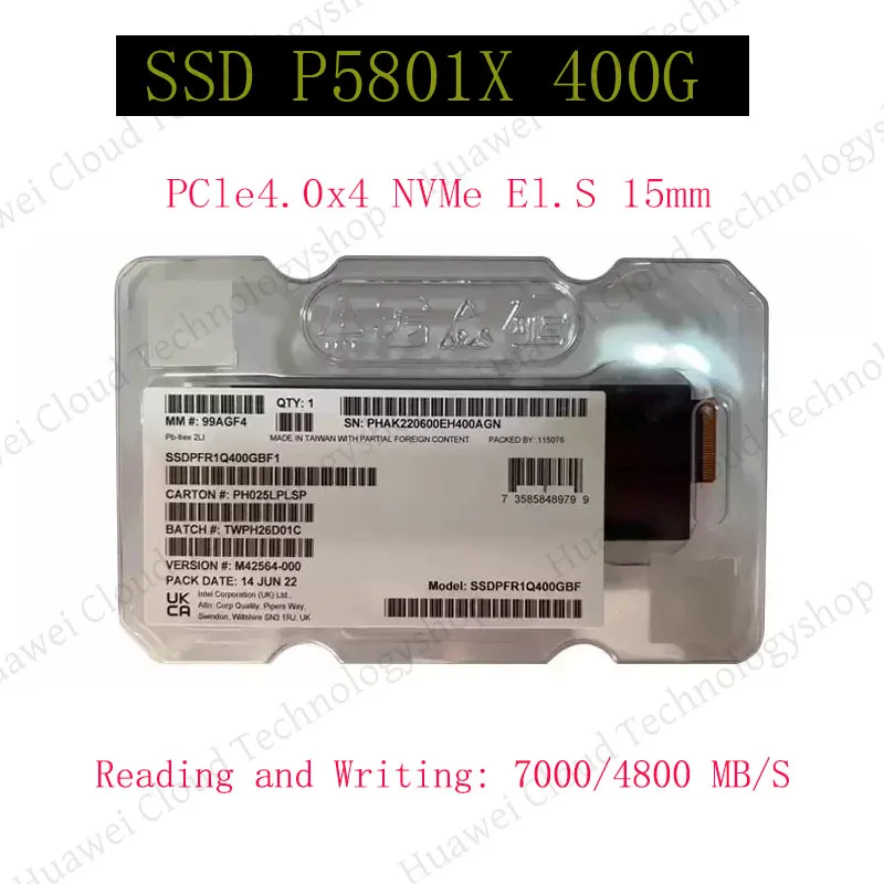 الأصلي SSD DC P5801X 400G E1. واجهة S 15 ملم Unidade de Stato Soloido de Level Business com adaptador PCIe4.0 7000 ميجابايت