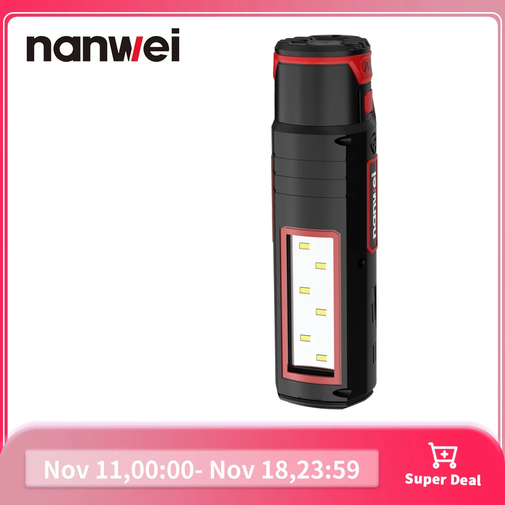 Nanwei 12V Strong Light Super Bright Outdoor Mini Portable Flashlight LED Lighting Type-C Charging Interface