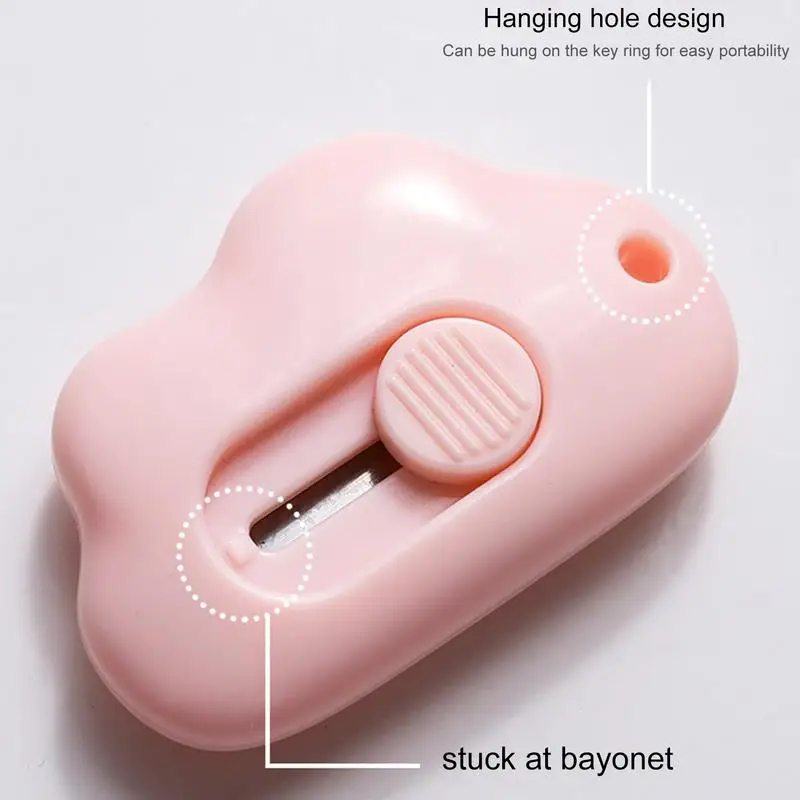 Mini Box Cutter per ufficio Cute Cloud Portable Utility Paper Cutter retrattile Small Letter Opener Razor School forniture per ufficio