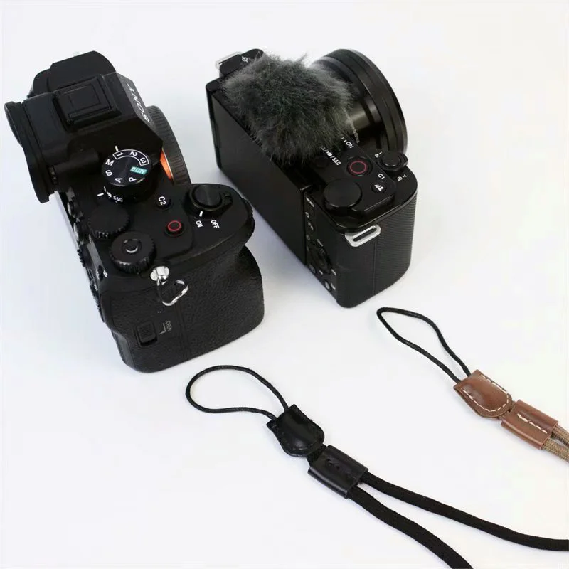 สายรัดข้อมือพร้อมหนัง PU สำหรับกล้อง Canon Nikon SONY Olympus FUJI DC