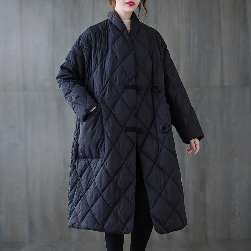 

Women Loose Thick Warm Parkas Female Long Sleeve Casual Solid Color Padded Outwear Ladies Tops New Autumn Winter Jacket