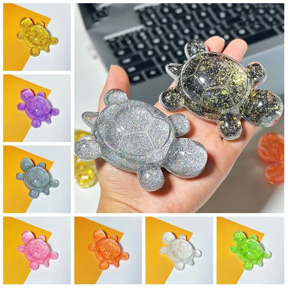 

Flash Flowing Sand Candy Color Turtle Dolls Miniature Tortoise Statue Lovely Cartoon Turtle Toy Kawaii Cute